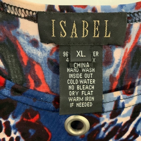 Isabel High Low long tank top Size XL with fun rivets - Picture 3 of 6